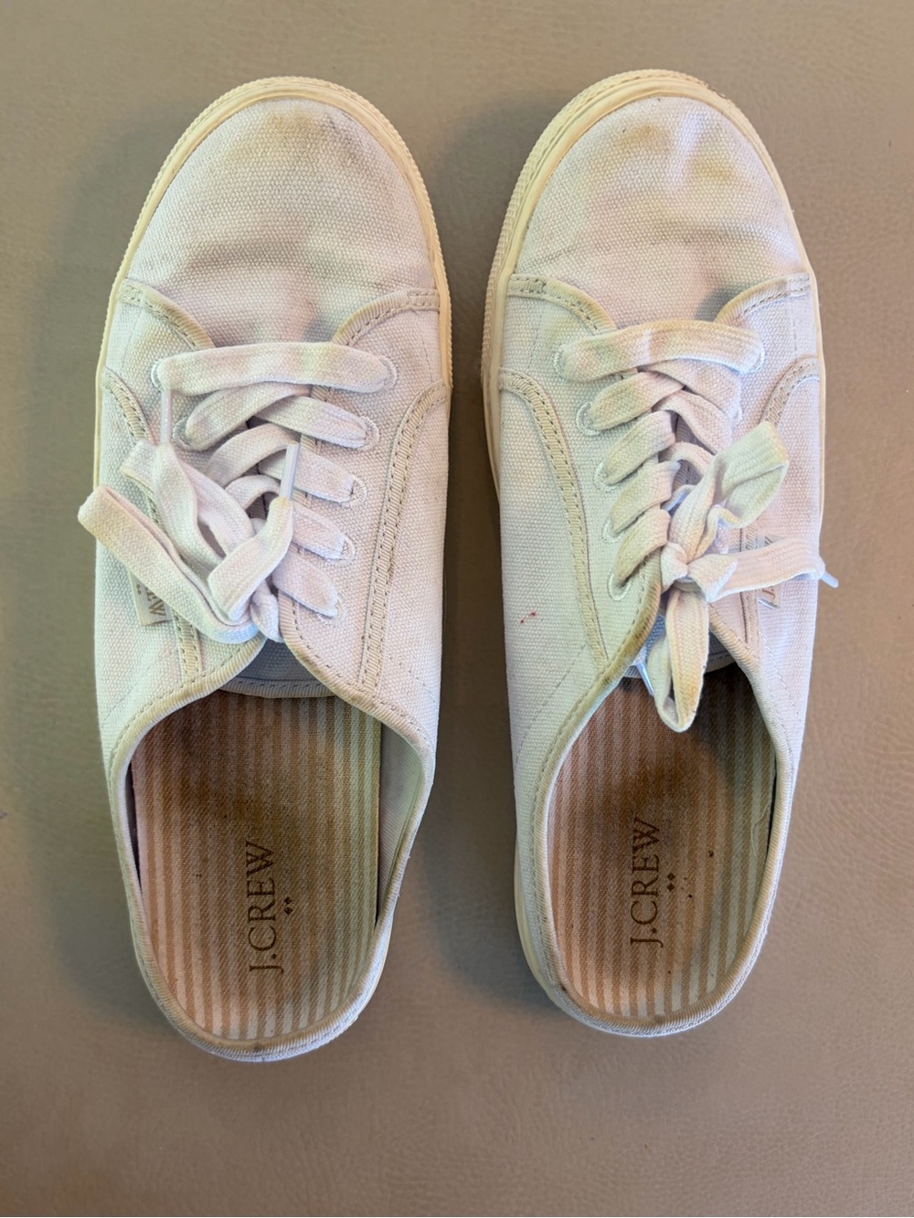 J.Crew White Canvas Slip-On Mule Sneakers